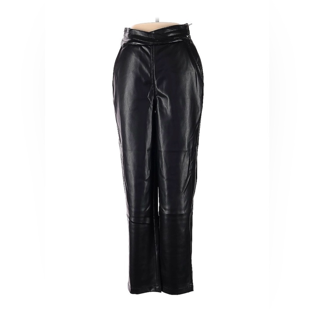 7 For All Mankind Faux Leather Black Pants